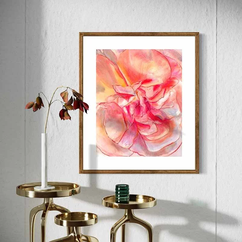 Vibrant Pink Florals | Original Watercolor Painting | 9x12 | 140
